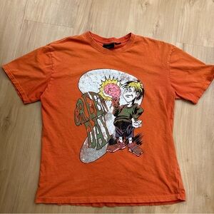 Green Day Brain Boy Men’s Short Sleeve Shirt Orange Large